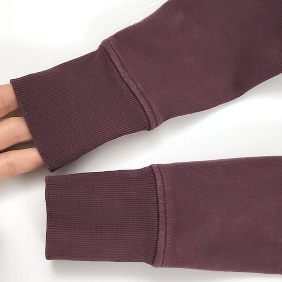 Lululemon Scuba Full Zip Hoodie Garnet Thumbholes Pockets Size 2 - Picture 7 of 12